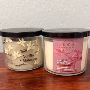 Aromatherapy Vanilla Mahogany and Patchouli Candle Set